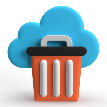 Cloud löschen  3D Icon