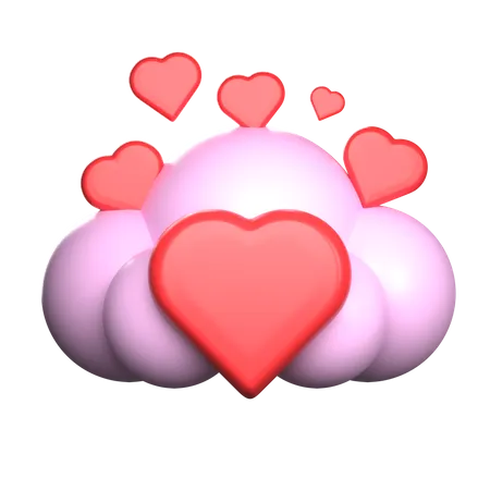 Cloud Love  3D Icon