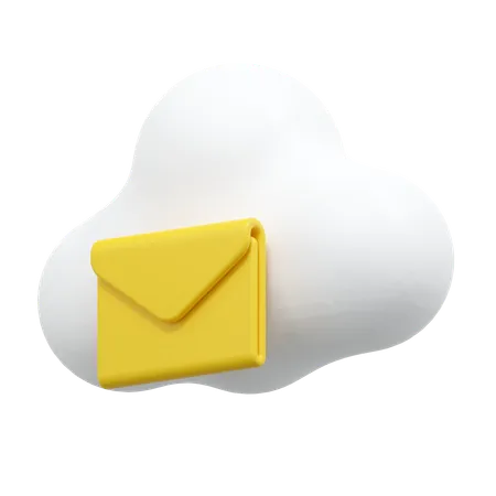 Cloud Mail Illustration 3D Icon