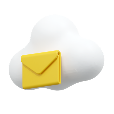 Cloud mail  3D Icon