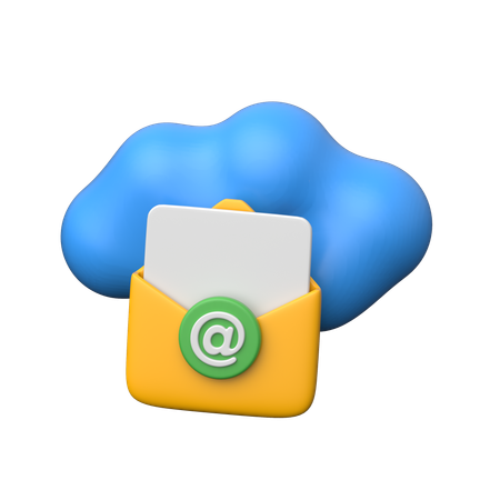 Cloud Mail  3D Icon