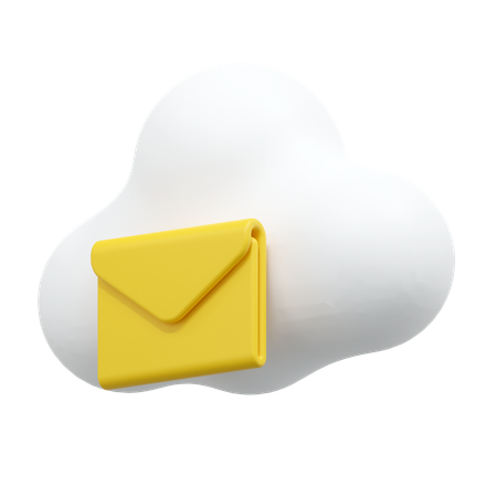 Cloud mail  3D Icon