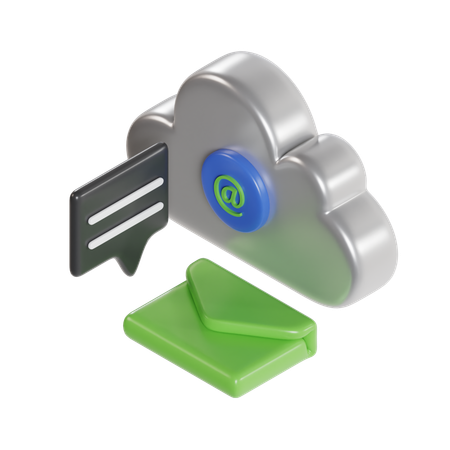 Cloud Mail  3D Icon