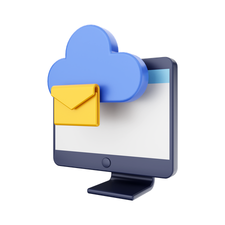 Cloud Mail  3D Illustration