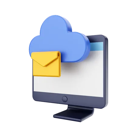 Cloud Mail  3D Illustration