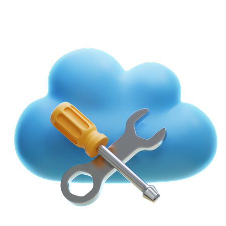 Cloud Maintenance  3D Icon