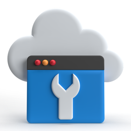 Cloud Maintenance  3D Icon