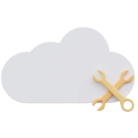 Cloud Maintenance  3D Icon