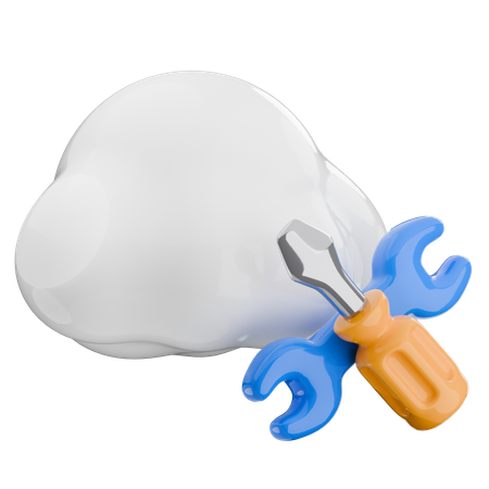 Cloud Maintenance  3D Icon