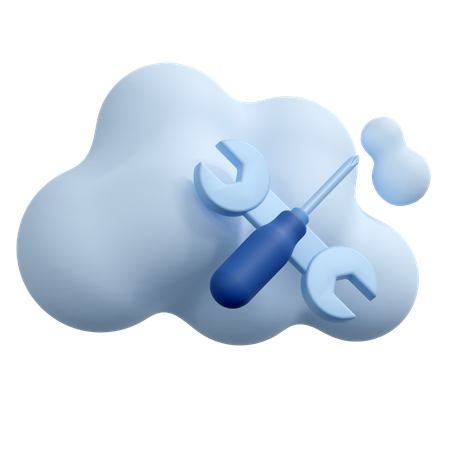 Cloud Maintenance  3D Icon