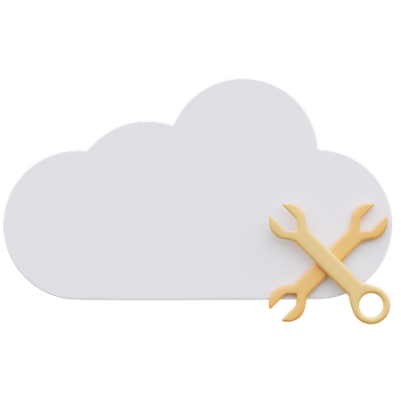 Cloud Maintenance  3D Icon
