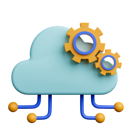 Cloud Maintenance  3D Icon