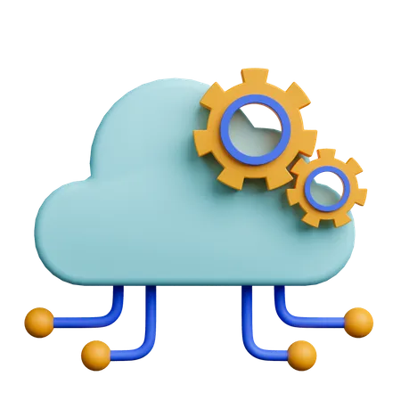 Cloud Maintenance  3D Icon