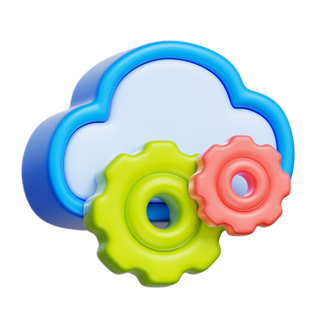 Cloud Management  3D Icon