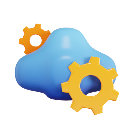 Cloud Management  3D Icon