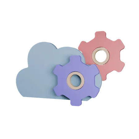 Cloud Management  3D Icon