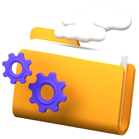 Cloud Management  3D Icon