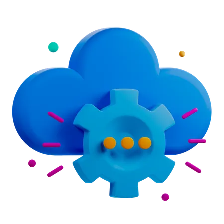 Cloud Management  3D Icon