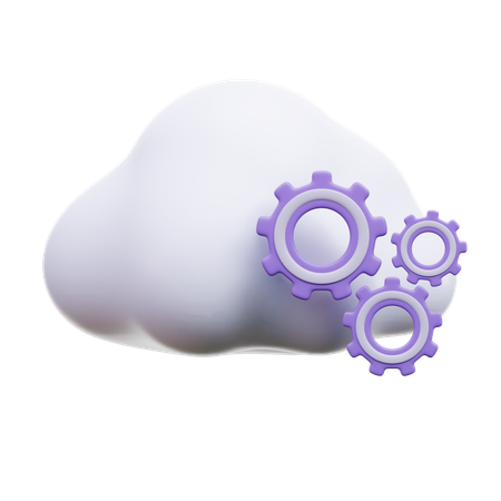 Cloud Management  3D Icon