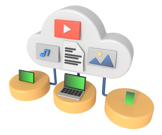 Cloud management  3D Icon