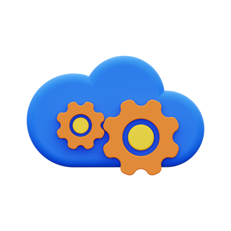 Cloud Management  3D Icon