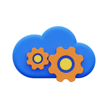 Cloud Management  3D Icon