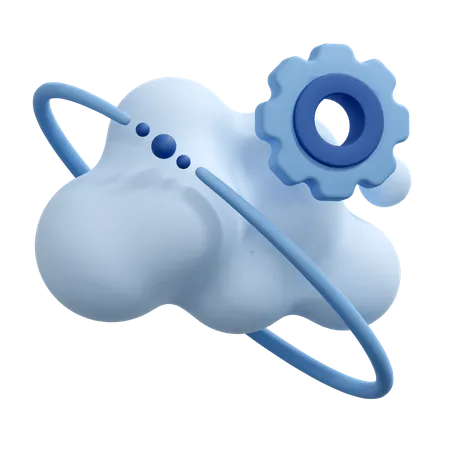 Cloud Management  3D Icon