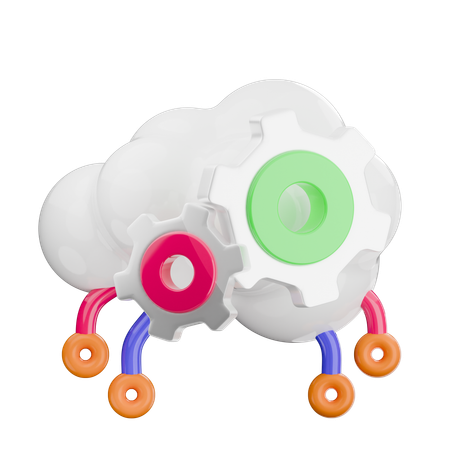 Cloud Management  3D Icon