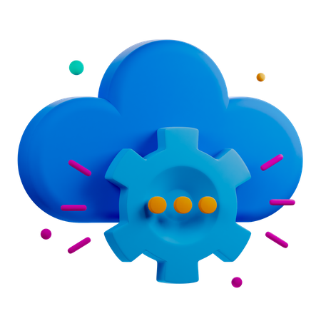 Cloud Management  3D Icon