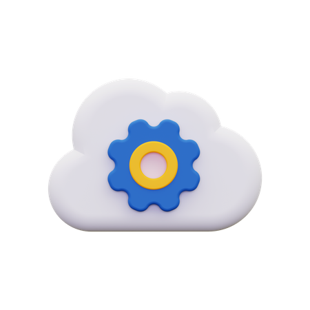 Cloud management  3D Icon