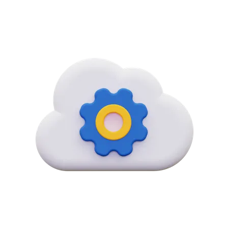 Cloud management  3D Icon