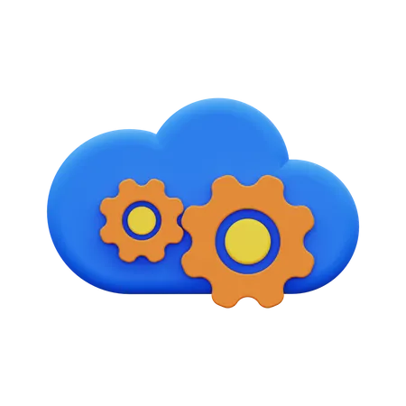 3 D Cloud Management Icon 3D Icon