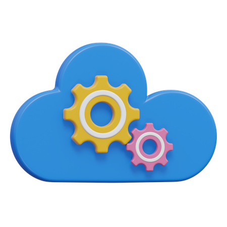 Cloud Management  3D Icon