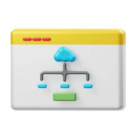 Cloud Management Data  3D Illustration