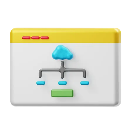 Cloud Management Data  3D Illustration