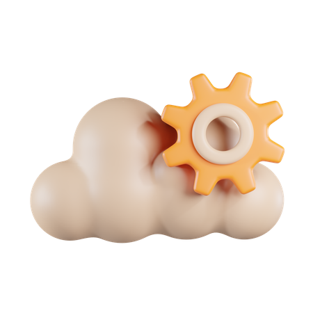 Cloud Management Setting  3D Icon