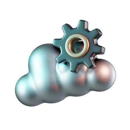 Cloud Management Setting  3D Icon