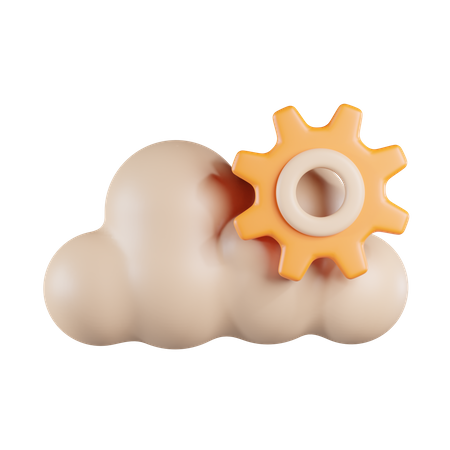 Cloud Management Setting  3D Icon