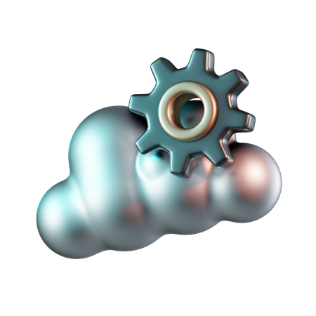 Cloud Management Setting  3D Icon