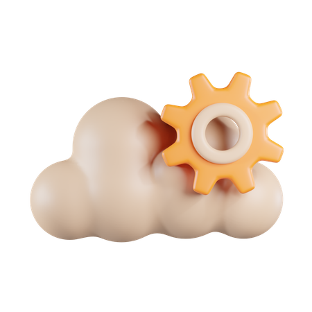 Cloud Management Setting 3D Icon