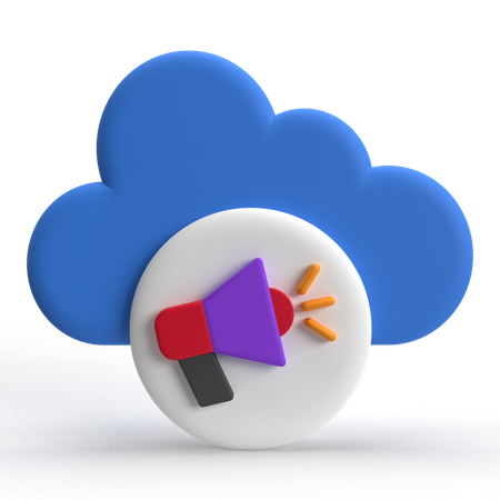 Cloud Marketing  3D Icon
