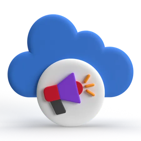 Cloud Marketing  3D Icon