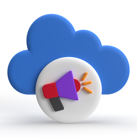 Cloud Marketing  3D Icon