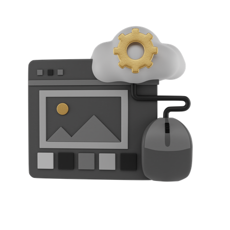 Cloud Media  3D Icon