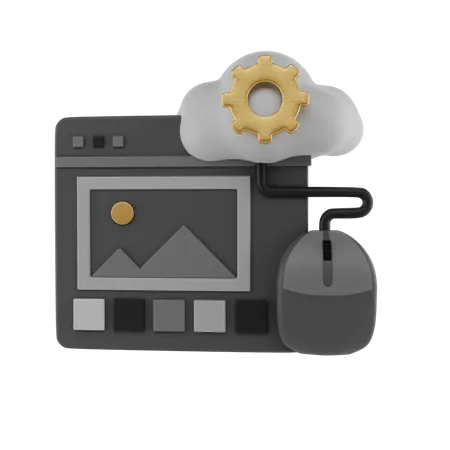 Cloud-Medien  3D Illustration