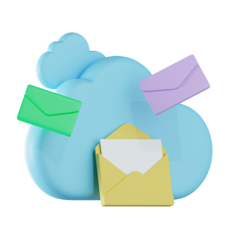 Cloud Message  3D Icon