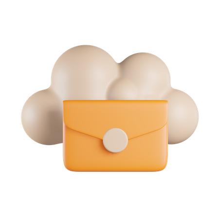 Cloud Message  3D Icon