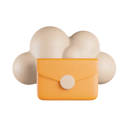 Cloud Message  3D Icon