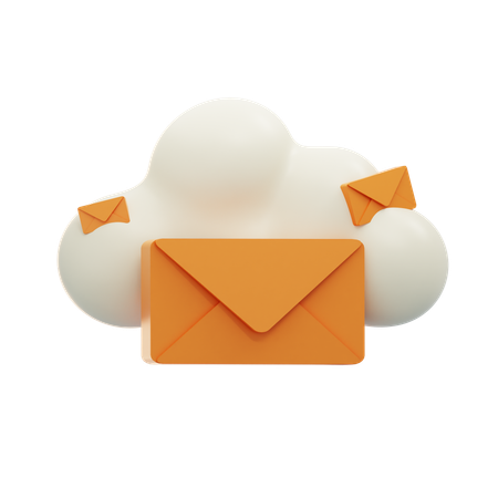 Cloud Message  3D Icon