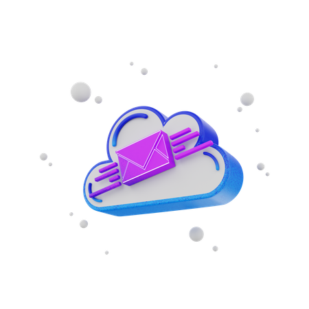 Cloud Message  3D Icon
